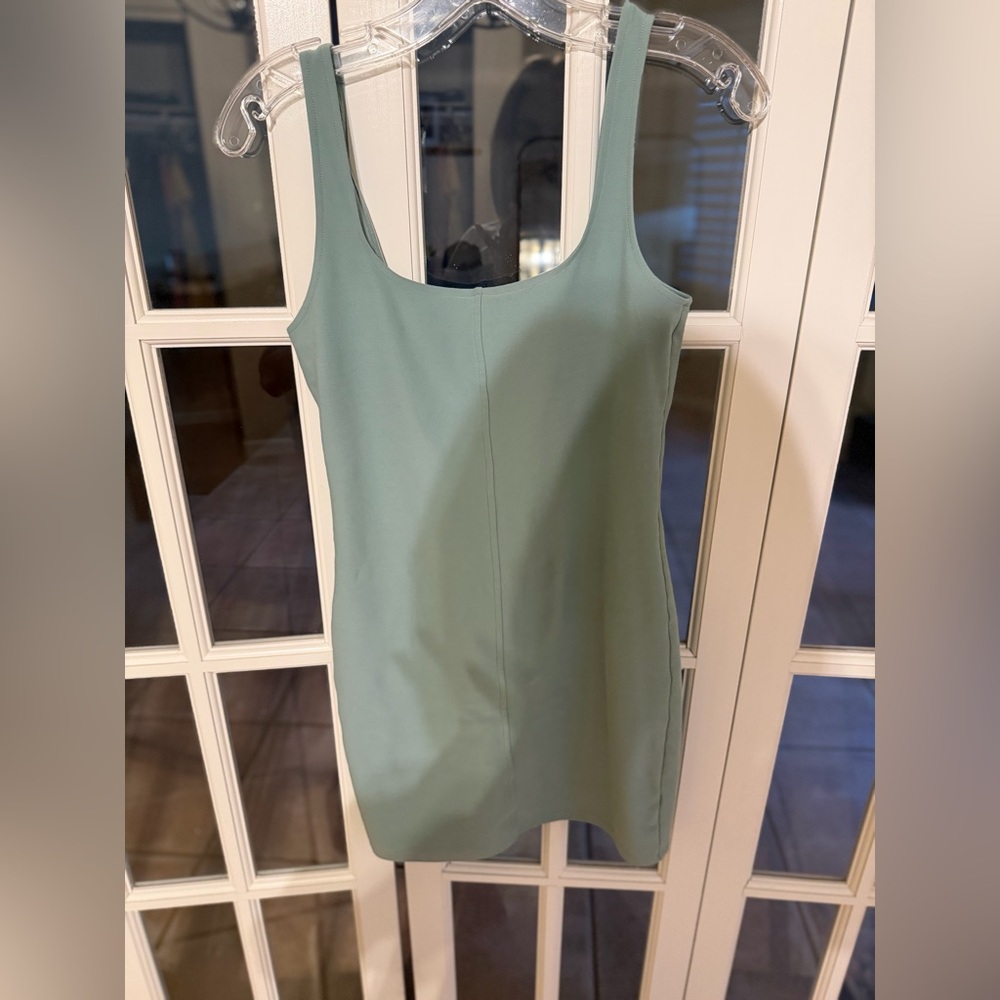 Sleek Green Sleeveless Dress by Alo